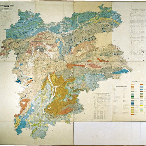 Geognostische Karte von Tirol, 1849